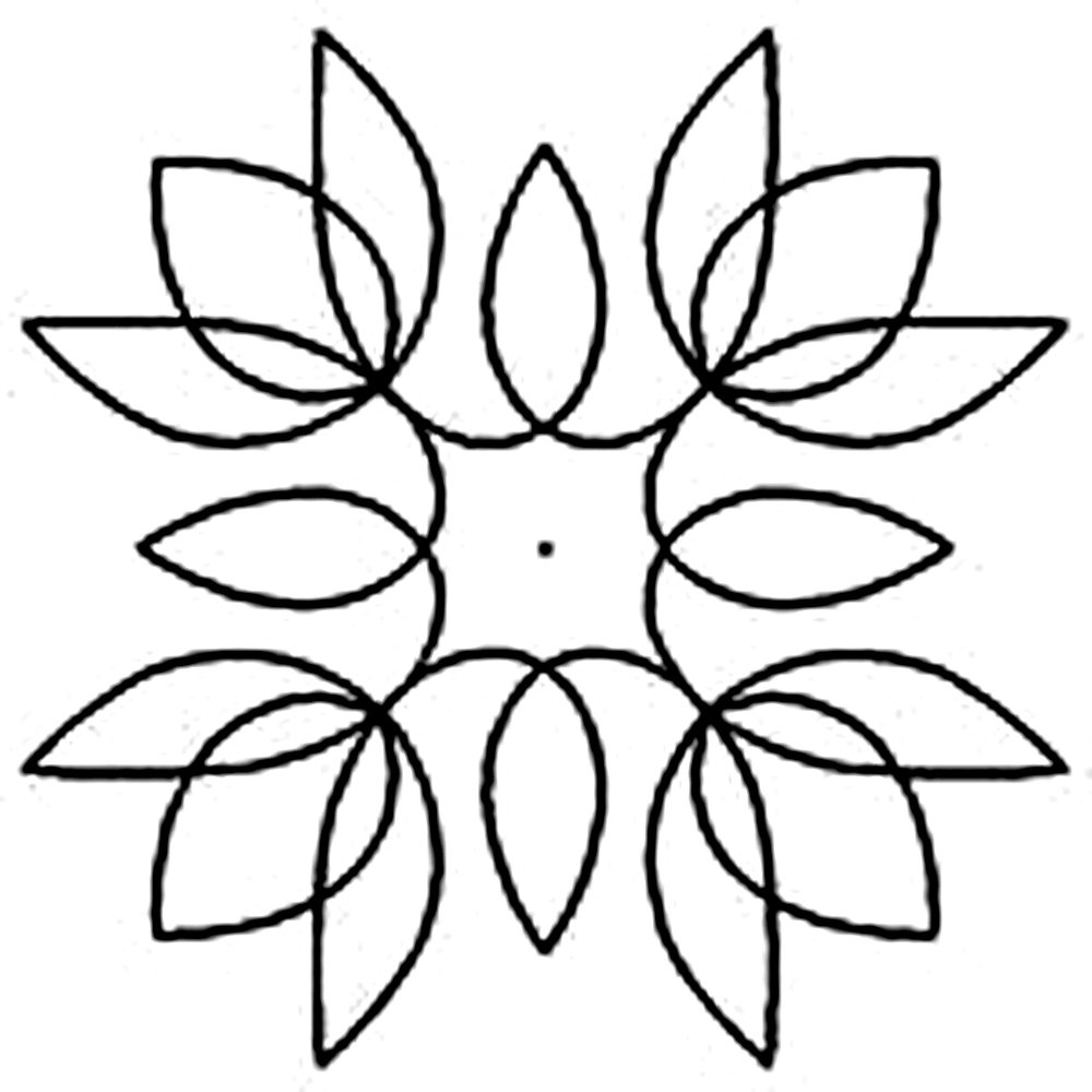 Quilting Creations Stencil 8" Tulip Medallion