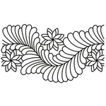 Quilting Creations 9½" Elegant Feather Border quilting stencil - hand and machine quilting template