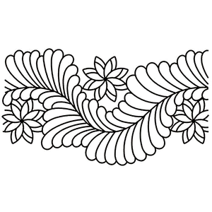 Quilting Creations 9½" Elegant Feather Border quilting stencil - hand and machine quilting template