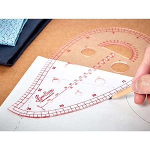 Sew Easy Sleeve Curve Ruler - Metric - quilting template set for patchwork blocks - detail view