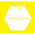 Small Hexagon Paper Pieces  ¾"