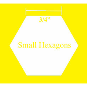 Small Hexagon Paper Pieces  ¾"