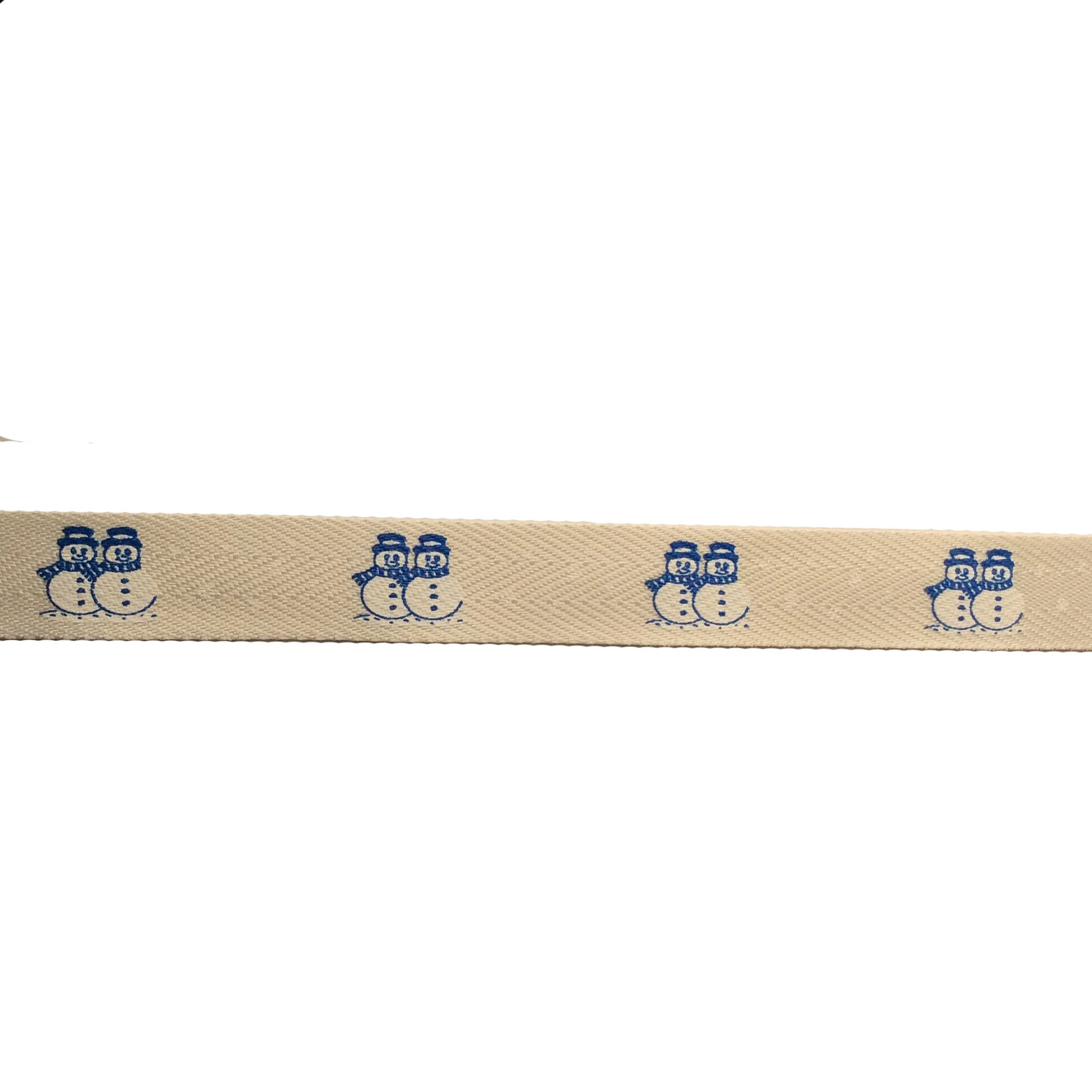 Snowmen Ribbon 100% Cotton 15mm