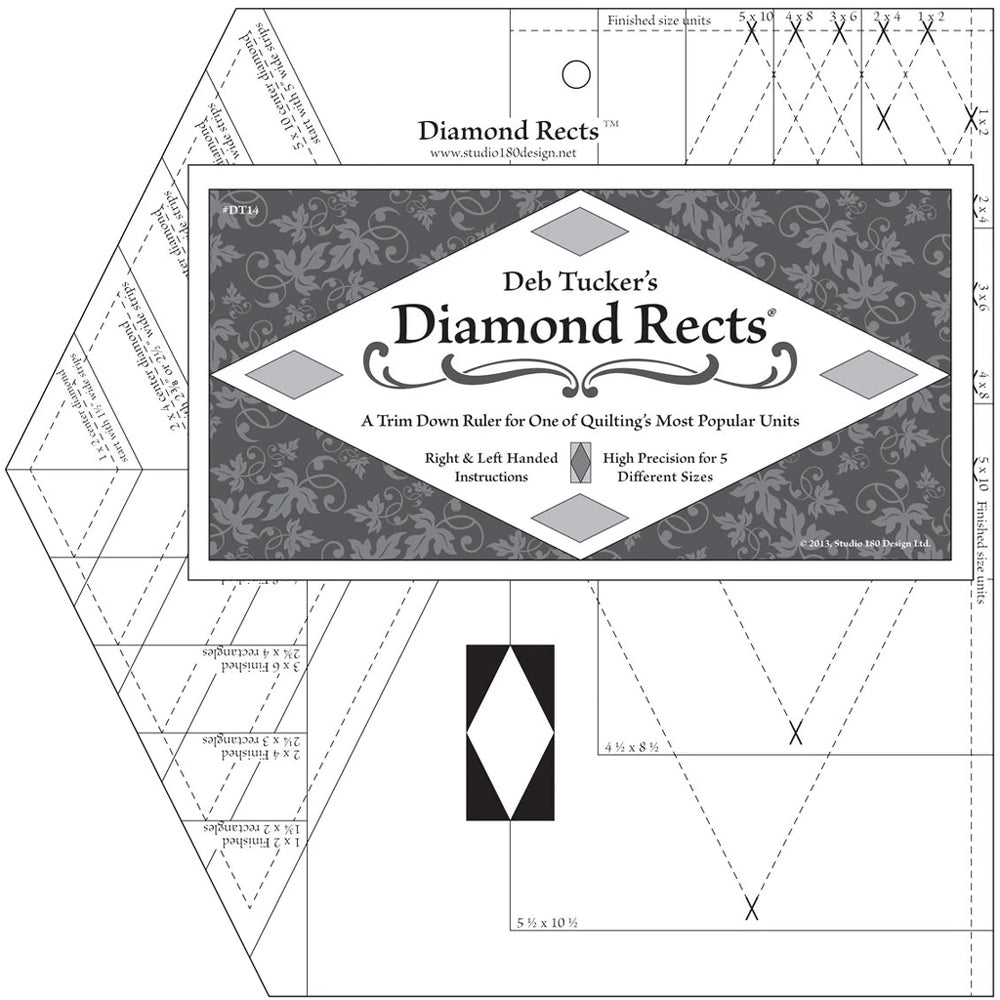 Studio 180 Design Studio 180 Diamond Rects - quilting ruler and template