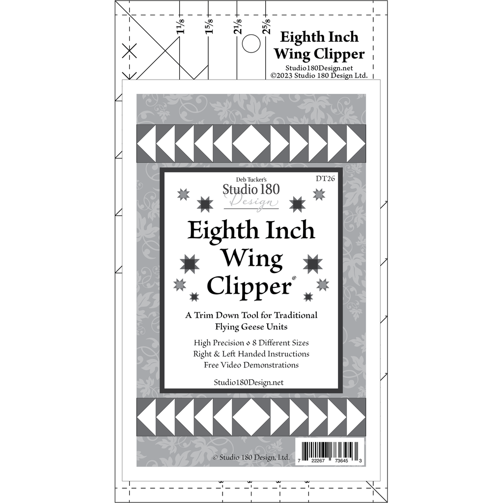 Studio 180 Design Studio 180 Eighth Inch Wing Clipper - quilting ruler and template