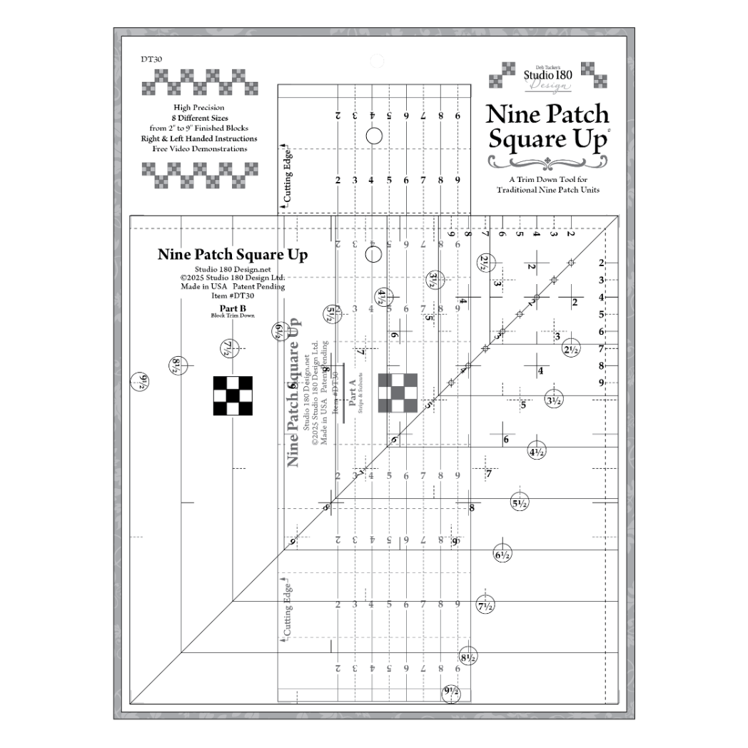 Studio 180 Design Studio 180 Nine Patch Square Up - quilting ruler and template
