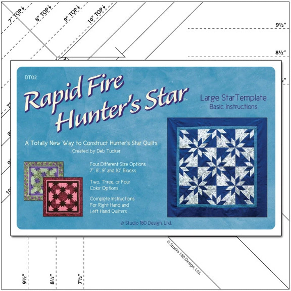 Studio 180 Design Studio 180 Rapid Fire Hunter's Star - Large Star Ruler - quilting ruler and template