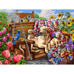 Suns Out Jigsaw Puzzle Dogs and Quilts 1000 pieces