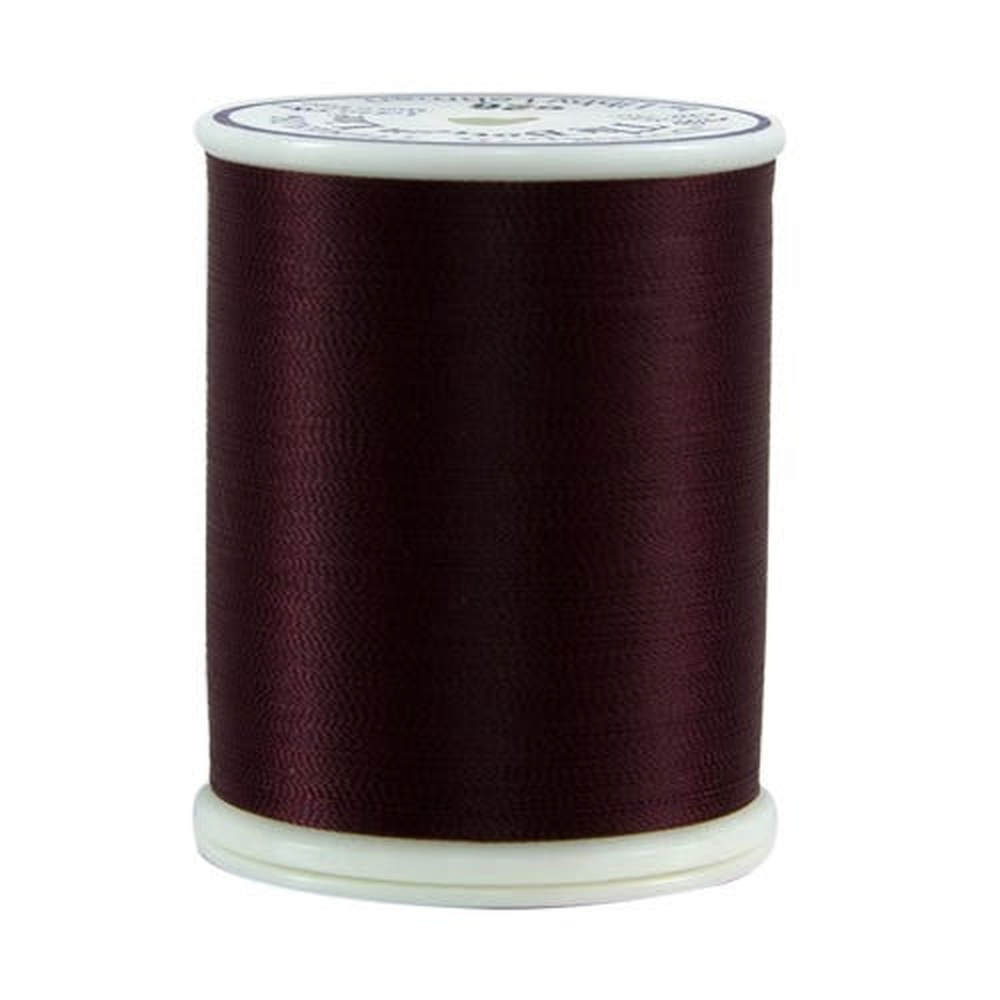 Superior Threads Bottom Line embroidery thread spool in Maroon (626) - 60wt 1295m