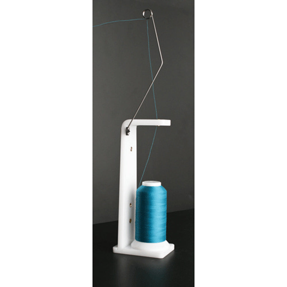 Superior Threads embroidery thread spool in Holder Stand - alternate angle