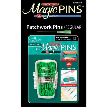 Taylor Seville Magic Patchwork pins, regular - sharp quilting and applique pins