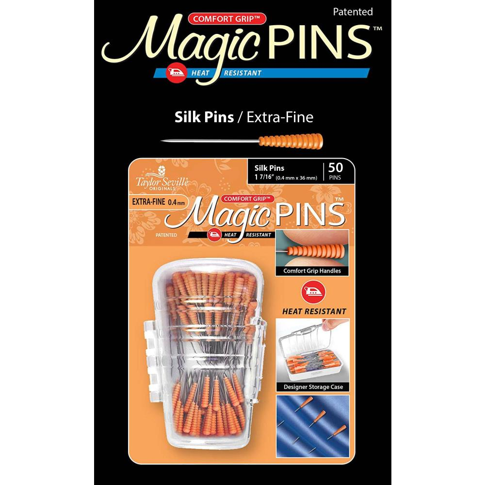 Taylor Seville Magic Fine pins, extra fine - sharp quilting and applique pins