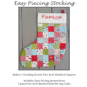 TenSisters Christmas stocking kit with grid panel template and instructions