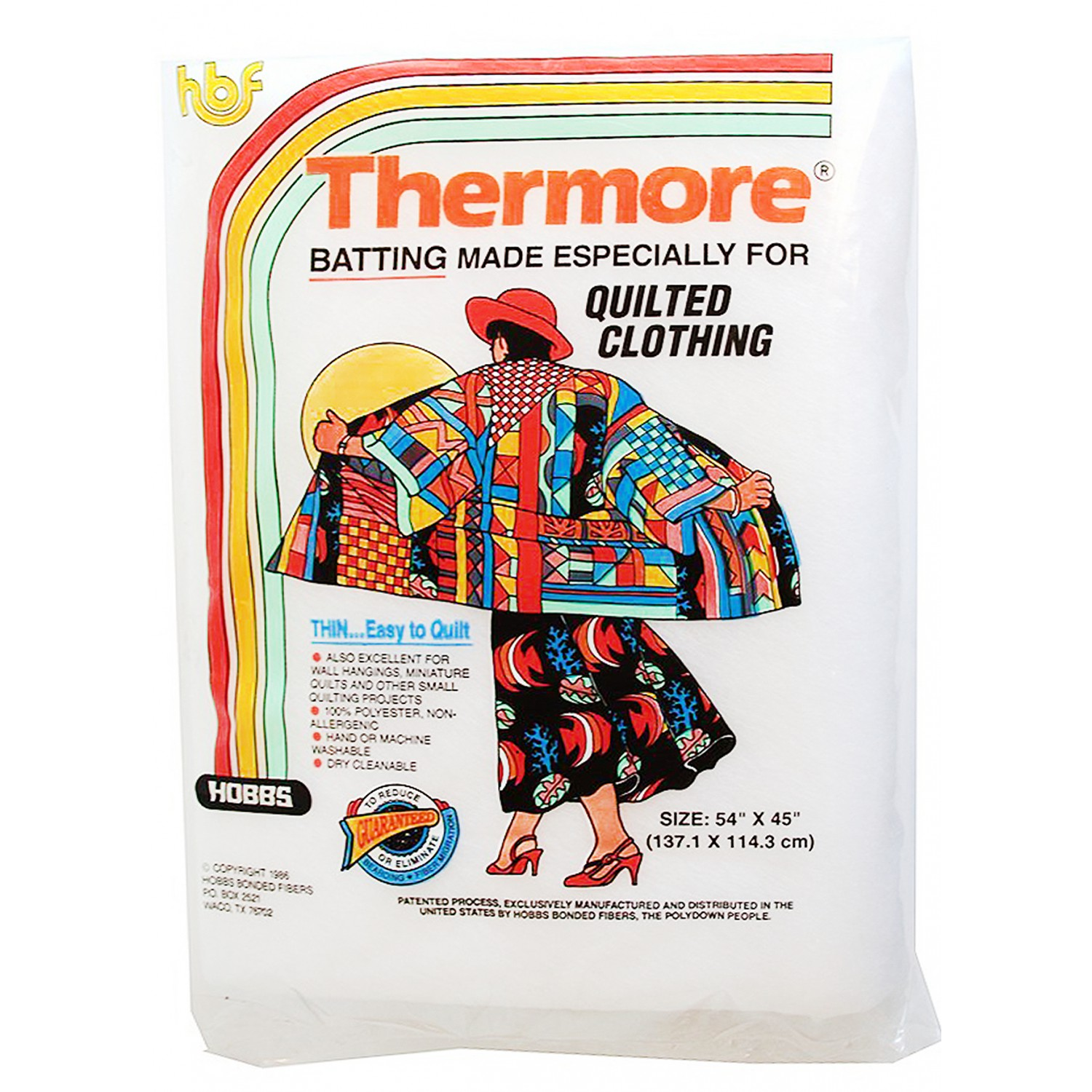 Hobbs Ultra Thin polyester batting - quilt filling material