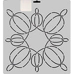 Quilting Creations Thimbleberries 11" Pumpkin Flurry quilting stencil - hand and machine quilting template