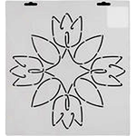 Quilting Creations Thimbleberries 11" Tulip quilting stencil - hand and machine quilting template