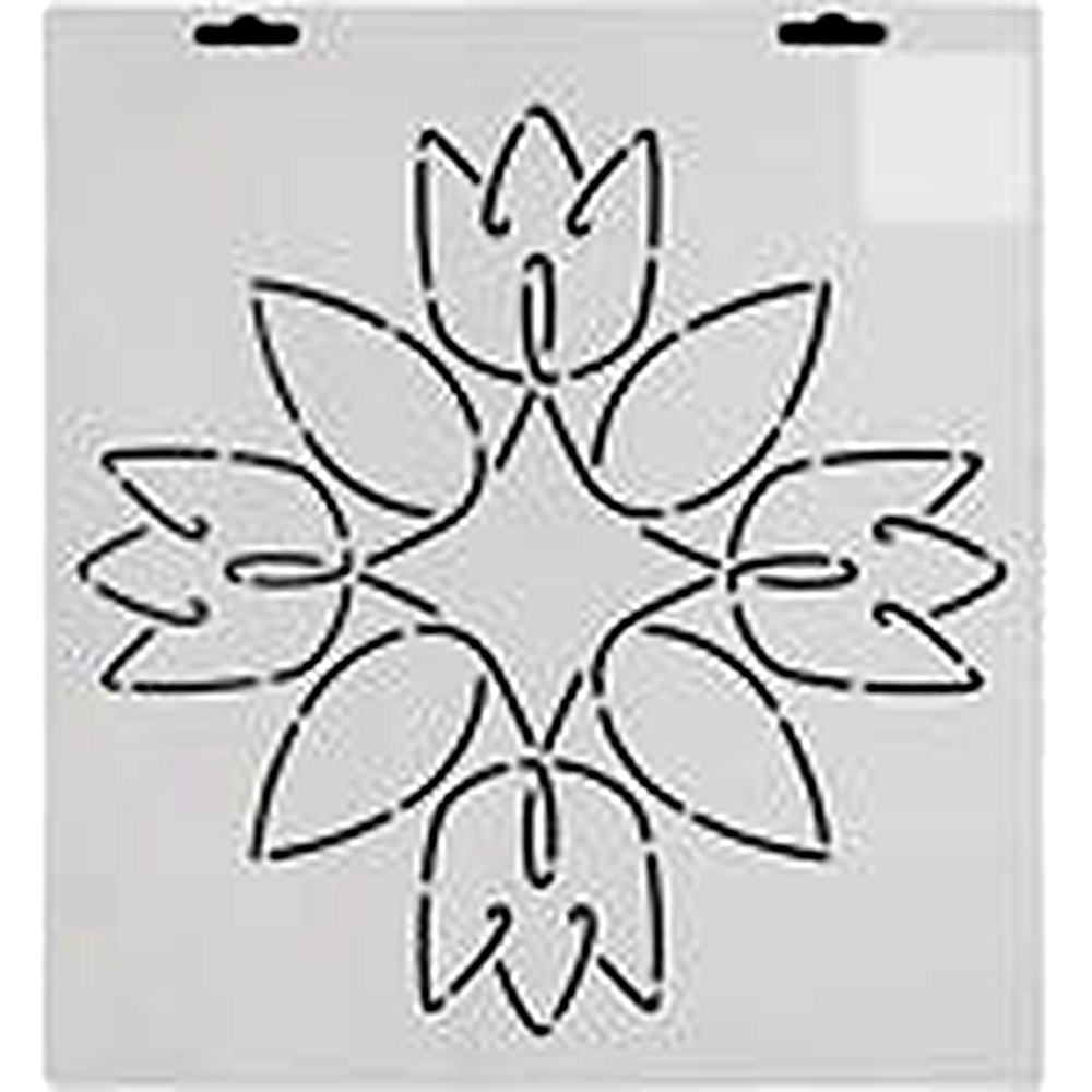 Quilting Creations Thimbleberries 11" Tulip quilting stencil - hand and machine quilting template
