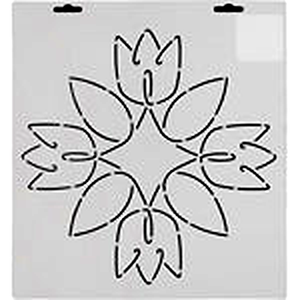 Quilting Creations Thimbleberries 11" Tulip quilting stencil - hand and machine quilting template