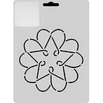 Quilting Creations Thimbleberries 5" Star Heart quilting stencil - hand and machine quilting template