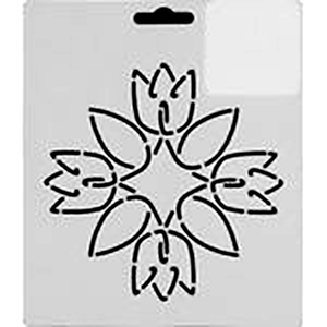 Quilting Creations Thimbleberries 5" Tulip quilting stencil - hand and machine quilting template