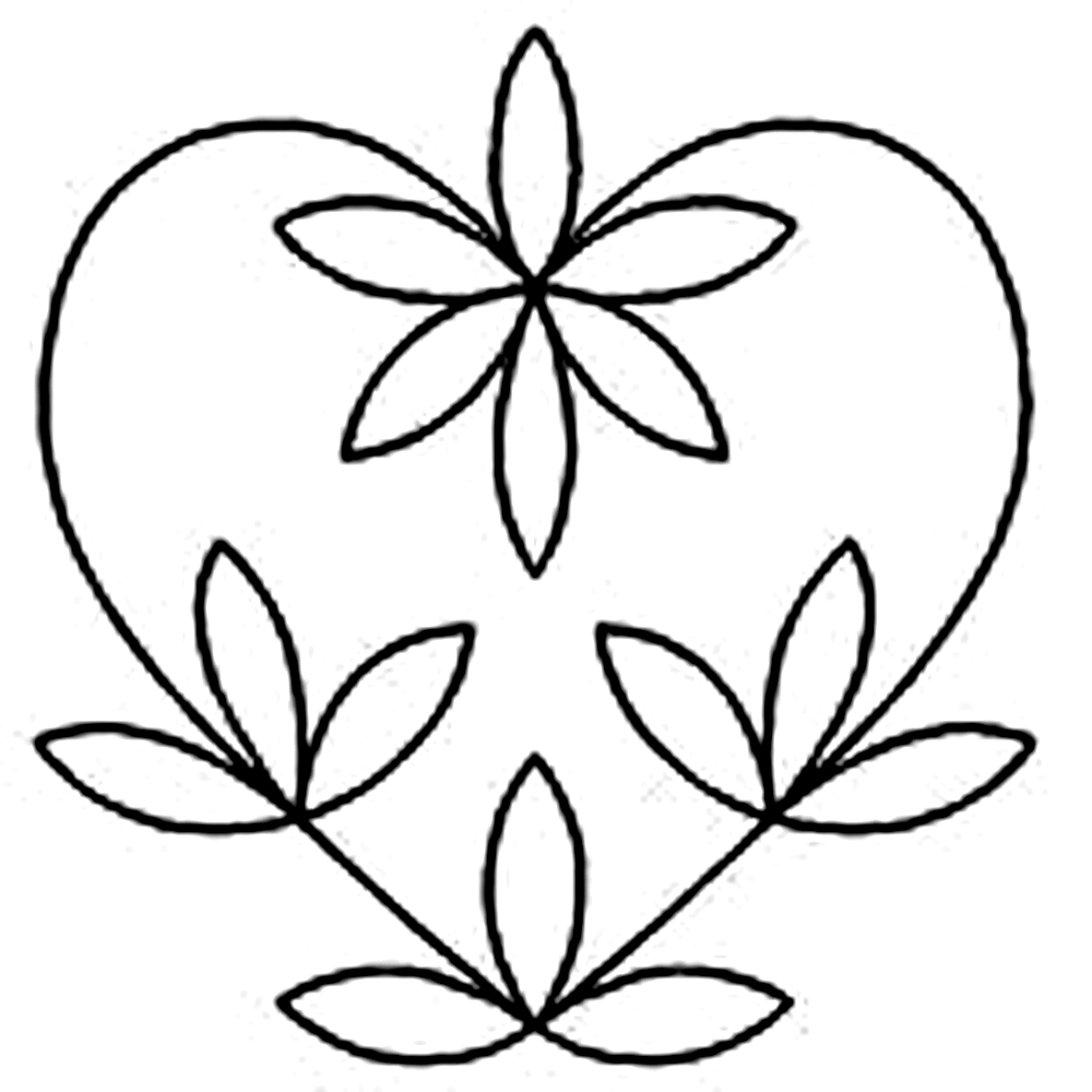 Quilting Creations Thimbleberries 7½" Heart Petals quilting stencil - hand and machine quilting template