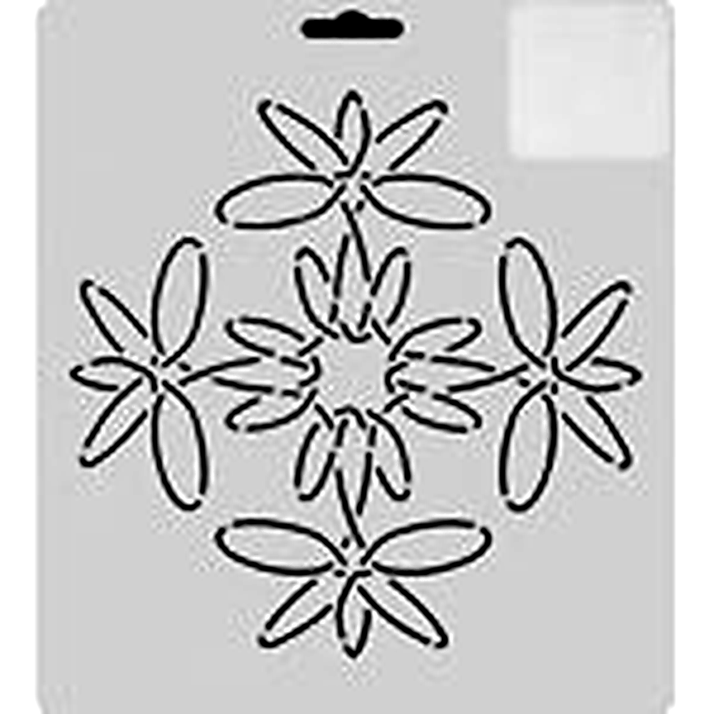 Quilting Creations Thimbleberries 7" Water Lily quilting stencil - hand and machine quilting template