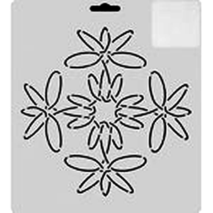 Quilting Creations Thimbleberries 7" Water Lily quilting stencil - hand and machine quilting template