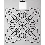 Quilting Creations Thimbleberries 9" Leaf Quartet quilting stencil - hand and machine quilting template