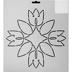 Quilting Creations Thimbleberries 9" Tulip quilting stencil - hand and machine quilting template
