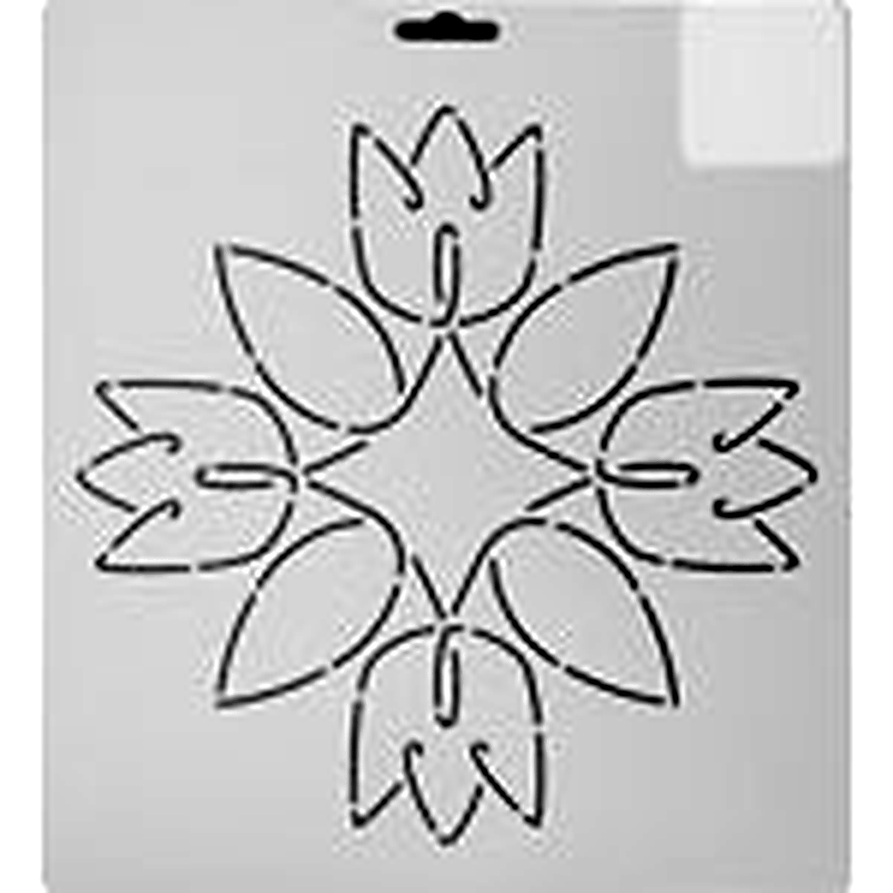 Quilting Creations Thimbleberries 9" Tulip quilting stencil - hand and machine quilting template