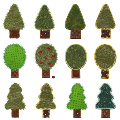 V-Stitch Designs Trees set -Digital Download