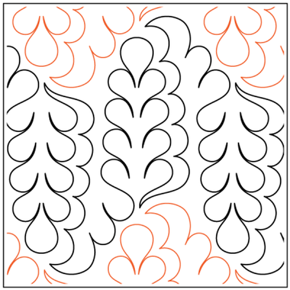 Urban Elementz 500 Fill Power 12" pantograph - longarm quilting design roll