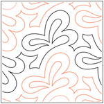 Urban Elementz Acacia Leaves 12ft pantograph - longarm quilting design roll
