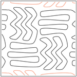 Urban Elementz African Storm 12ft pantograph - longarm quilting design roll