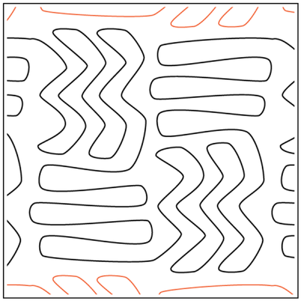 Urban Elementz African Storm 12ft pantograph - longarm quilting design roll