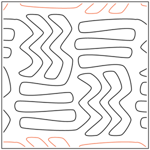Urban Elementz African Storm 12ft pantograph - longarm quilting design roll