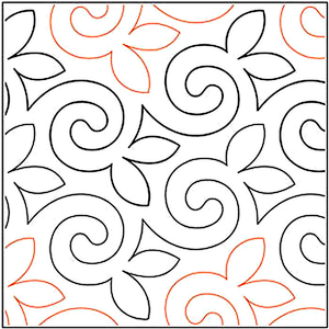 Quilting Creations Urban Elementz Alfalfa pantograph - longarm quilting design roll
