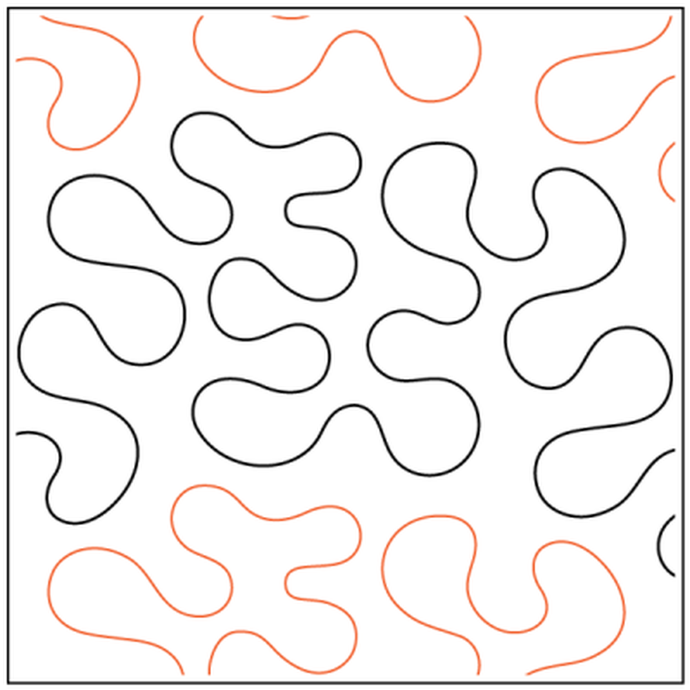 Urban Elementz Amble 12ft pantograph - longarm quilting design roll
