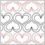 Quilting Creations Urban Elementz Andi's Ribbon Heart pantograph - longarm quilting design roll