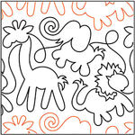 Quilting Creations Urban Elementz Animal Crackers pantograph - longarm quilting design roll