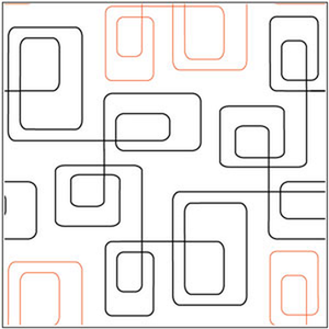 Urban Elementz Bauhaus 12" pantograph - longarm quilting design roll