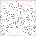 Urban Elementz Becker's Shooting Star pantograph - longarm quilting design roll