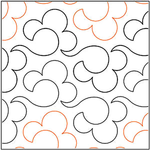 Quilting Creations Urban Elementz Billowy 6" pantograph - longarm quilting design roll