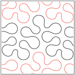 Quilting Creations Urban Elementz Bubble Gum pantograph - longarm quilting design roll