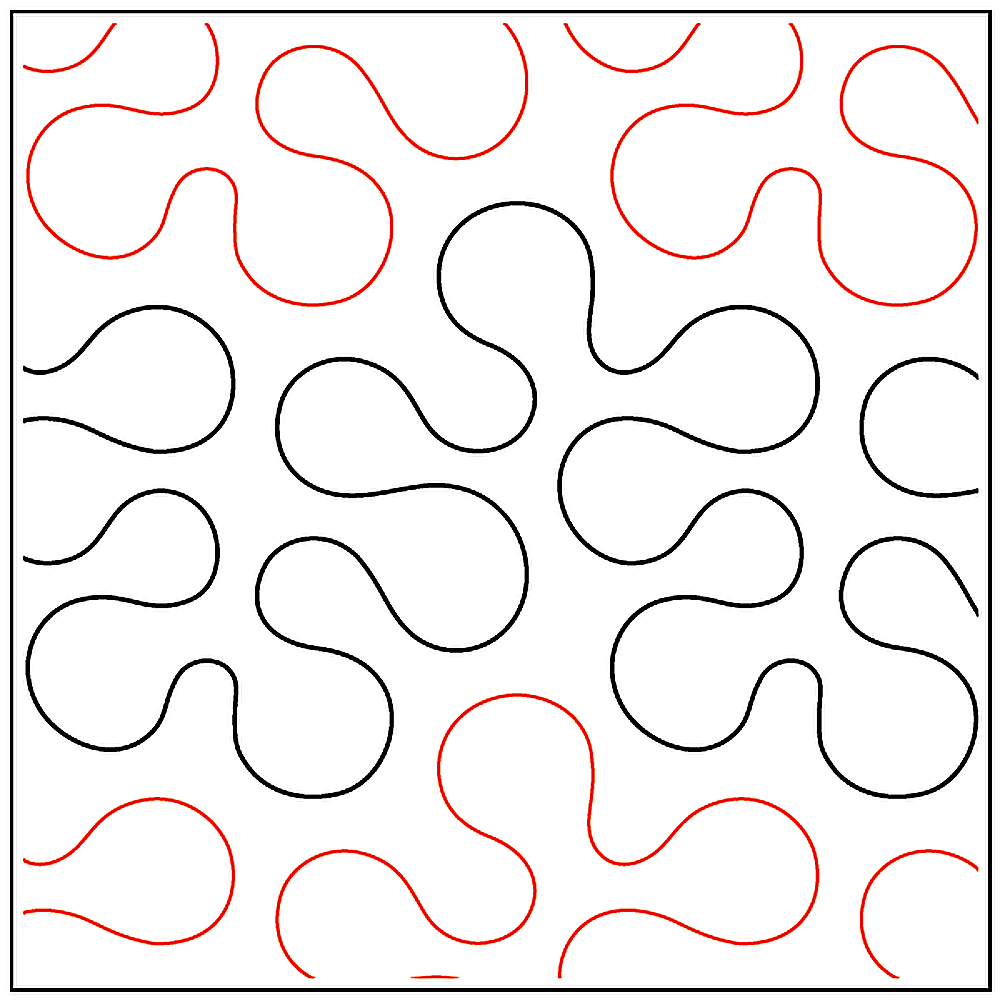 Quilting Creations Urban Elementz Bubble Gum pantograph - longarm quilting design roll
