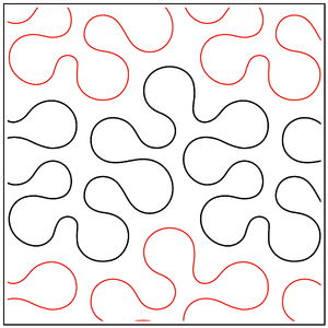 Quilting Creations Urban Elementz Bubble Gum pantograph - longarm quilting design roll