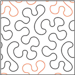 Quilting Creations Urban Elementz Bumpity 12" pantograph - longarm quilting design roll