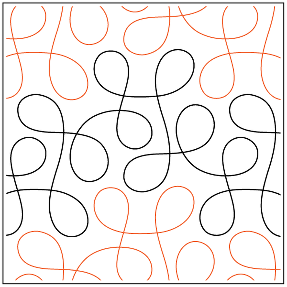 Urban Elementz Cakewalk 12ft pantograph - longarm quilting design roll