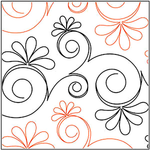 Quilting Creations Urban Elementz Chantilly 12" pantograph - longarm quilting design roll