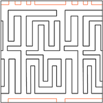 Quilting Creations Urban Elementz Cyber Puzzle 10" pantograph - longarm quilting design roll